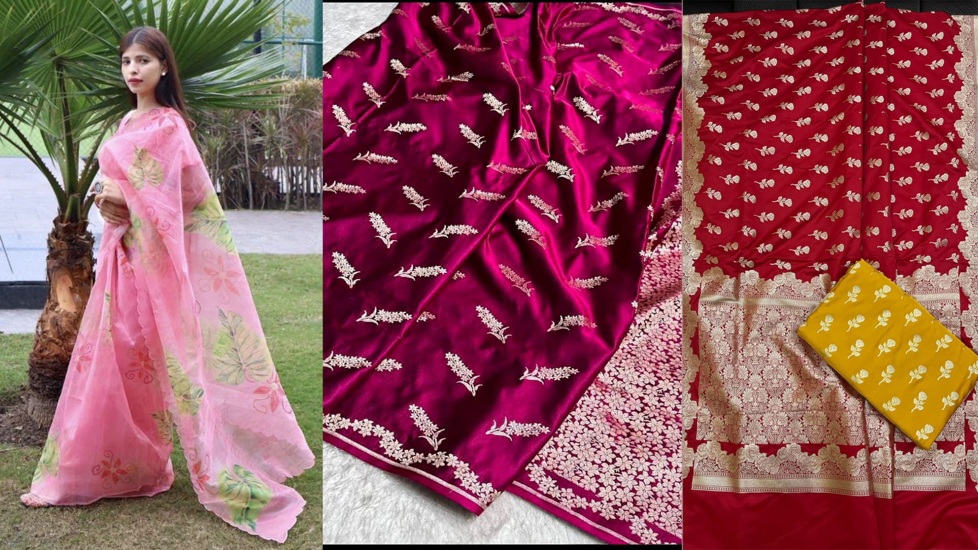 
      How to Style Red & Pink Sarees for Valentine’s Day – Fashion Guide by 
 – Baranashe