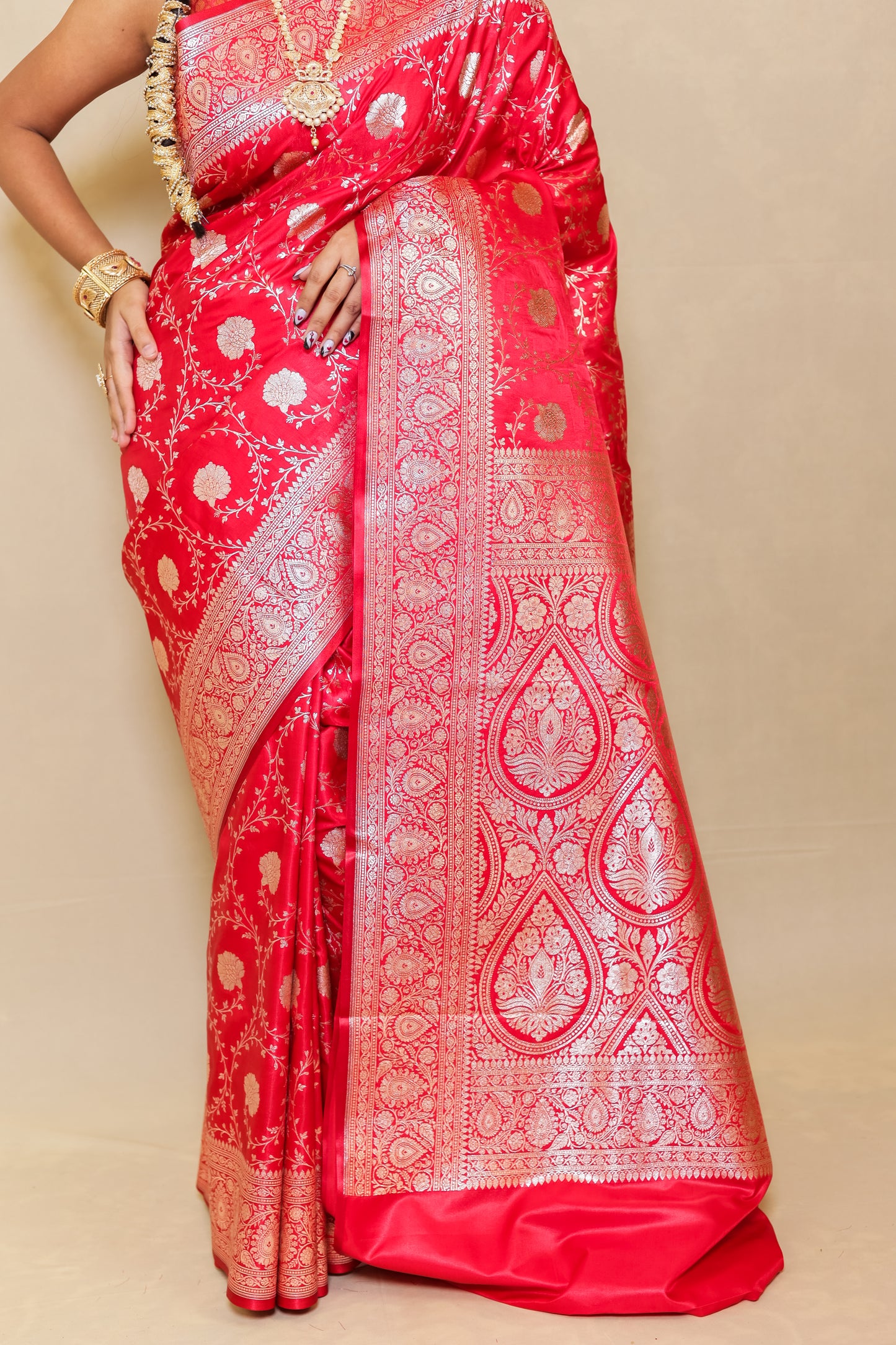 Raani Pink Banarasi Katan Silk Saree - Queenly Pink