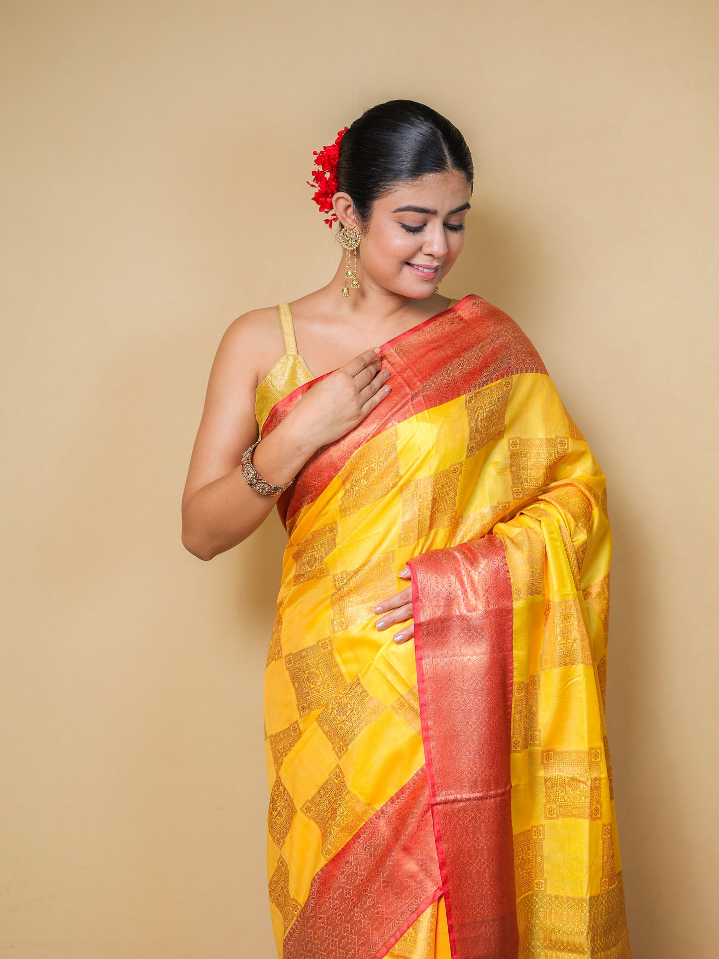 Festive Banarasi Silk Saree with Blouse Piece