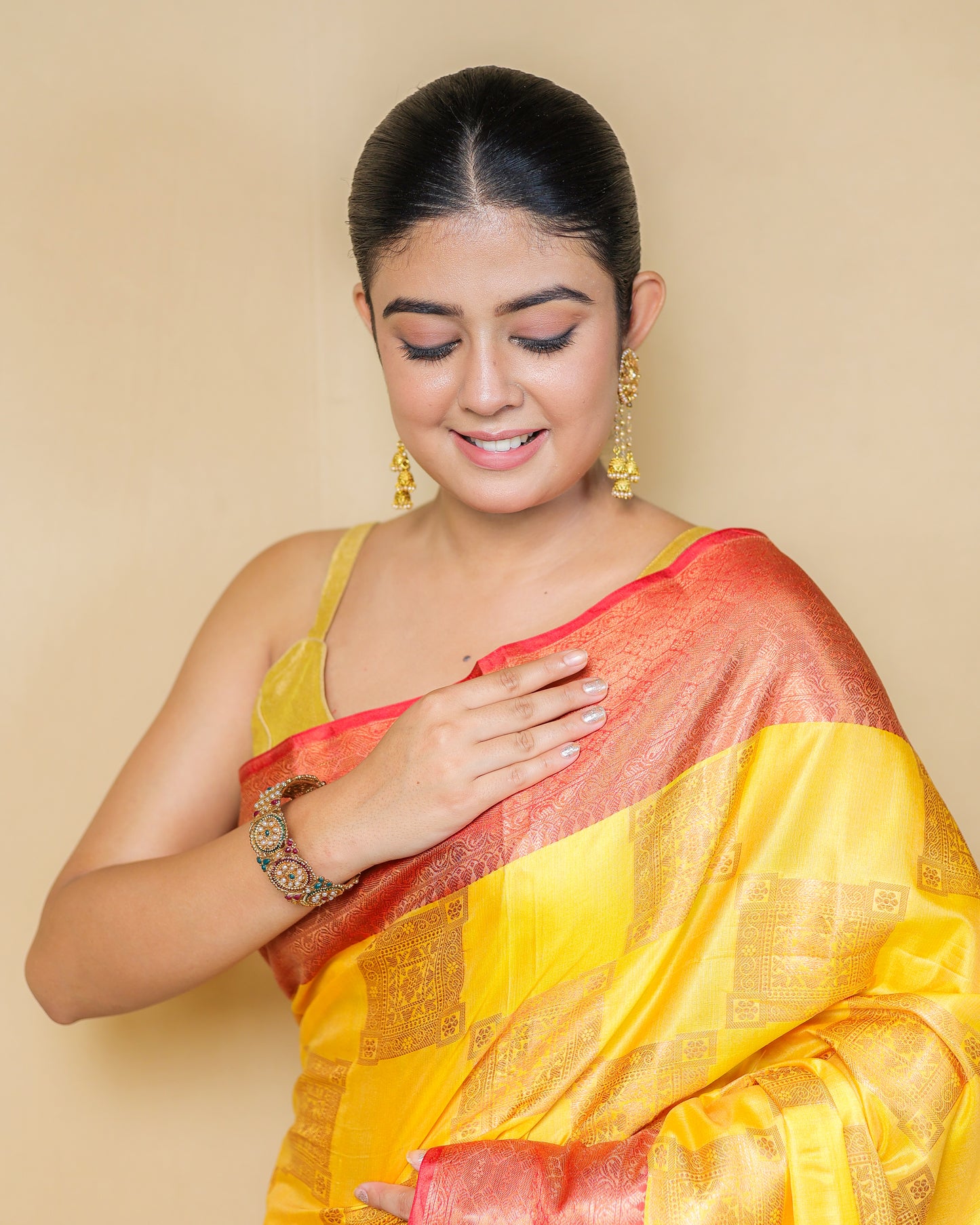 Festive Banarasi Silk Saree with Blouse Piece