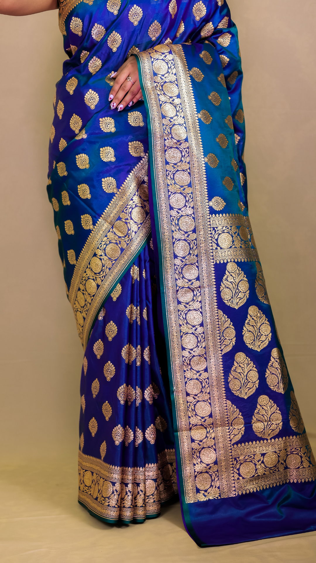 Neel kamal Katan Silk Banarasi Saree