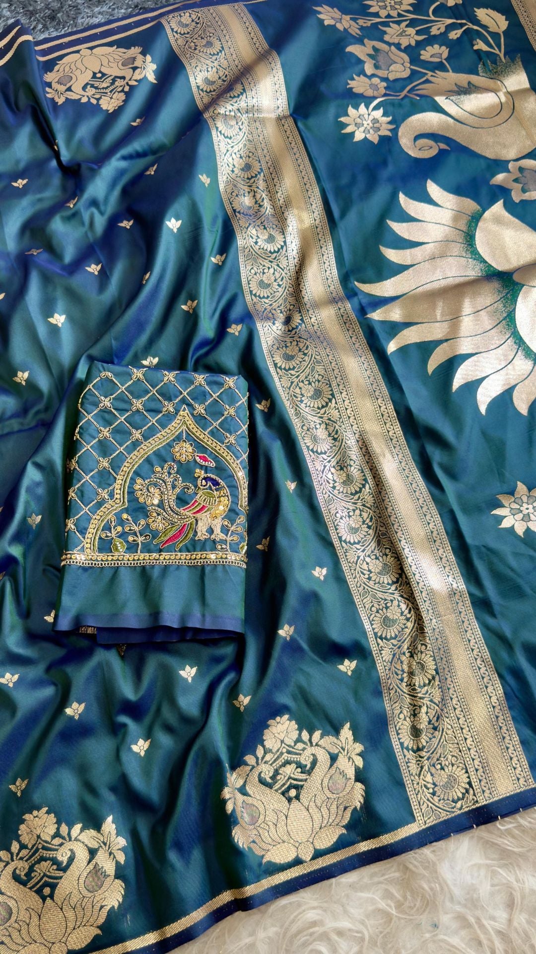 Royal Blue Paithani Silk Saree