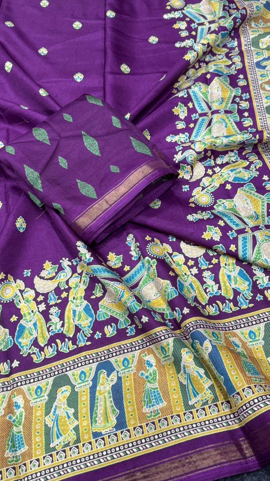 Royal Purple Russian Dola Silk Saree
