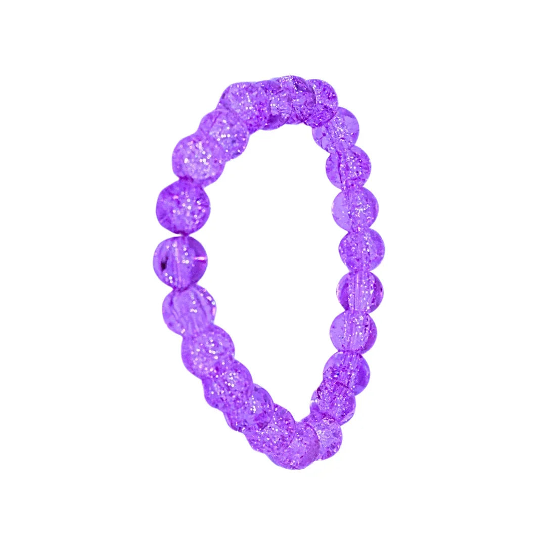 Amethyst Glow – Purple Crystal Charm Bracelet - Baranashe - Amethyst Glow – Purple Crystal Charm Bracelet