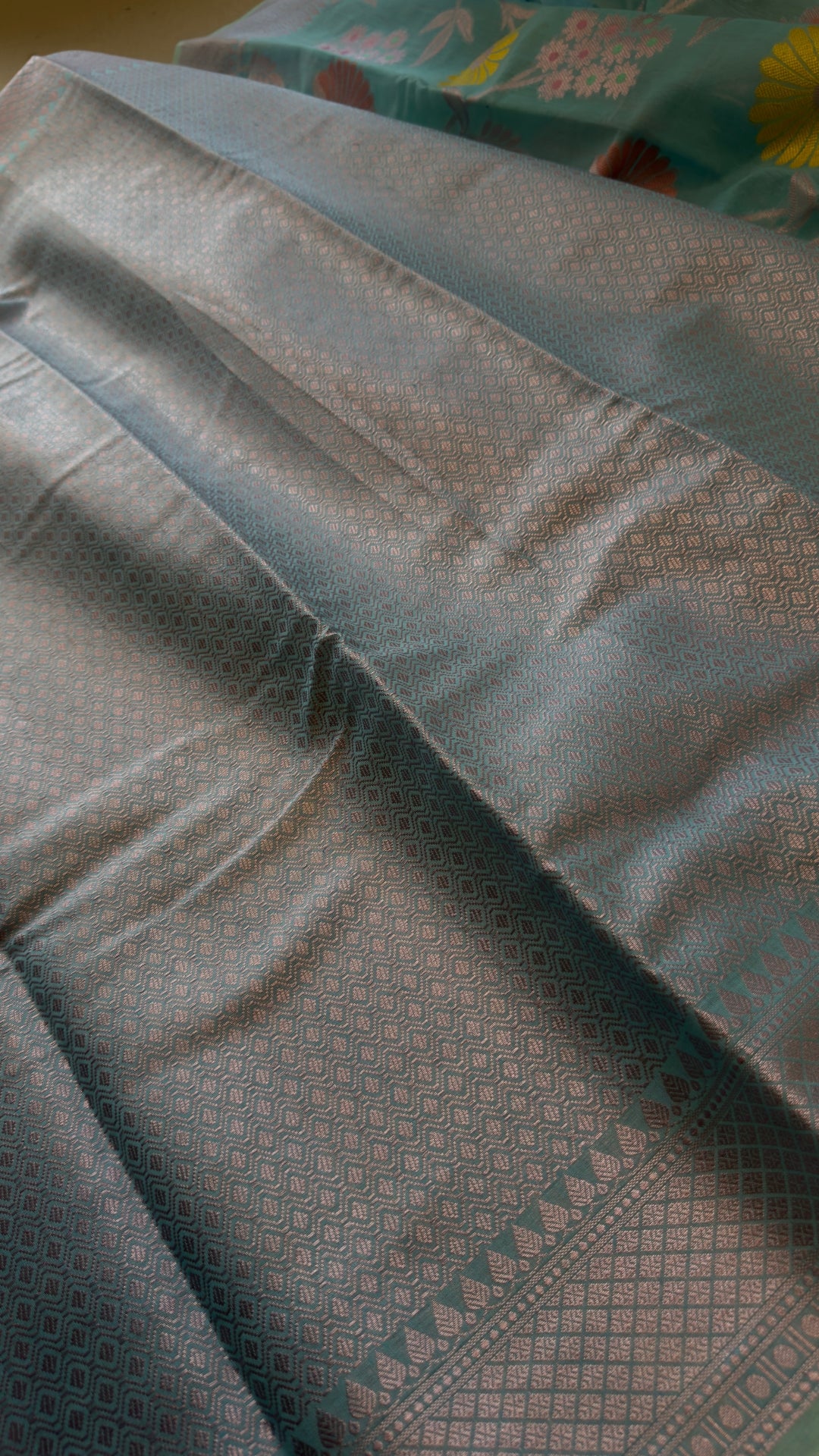 Blue Meenakari Banarasi Organza Saree