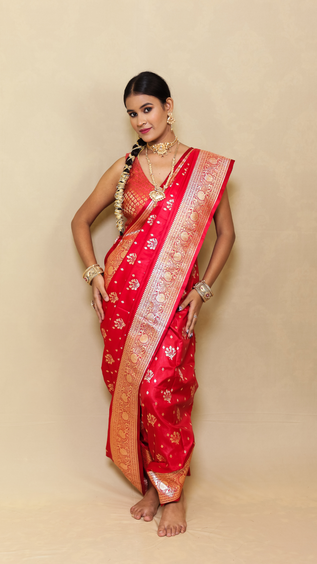 Katan Silk Tanchui Banarasi saree