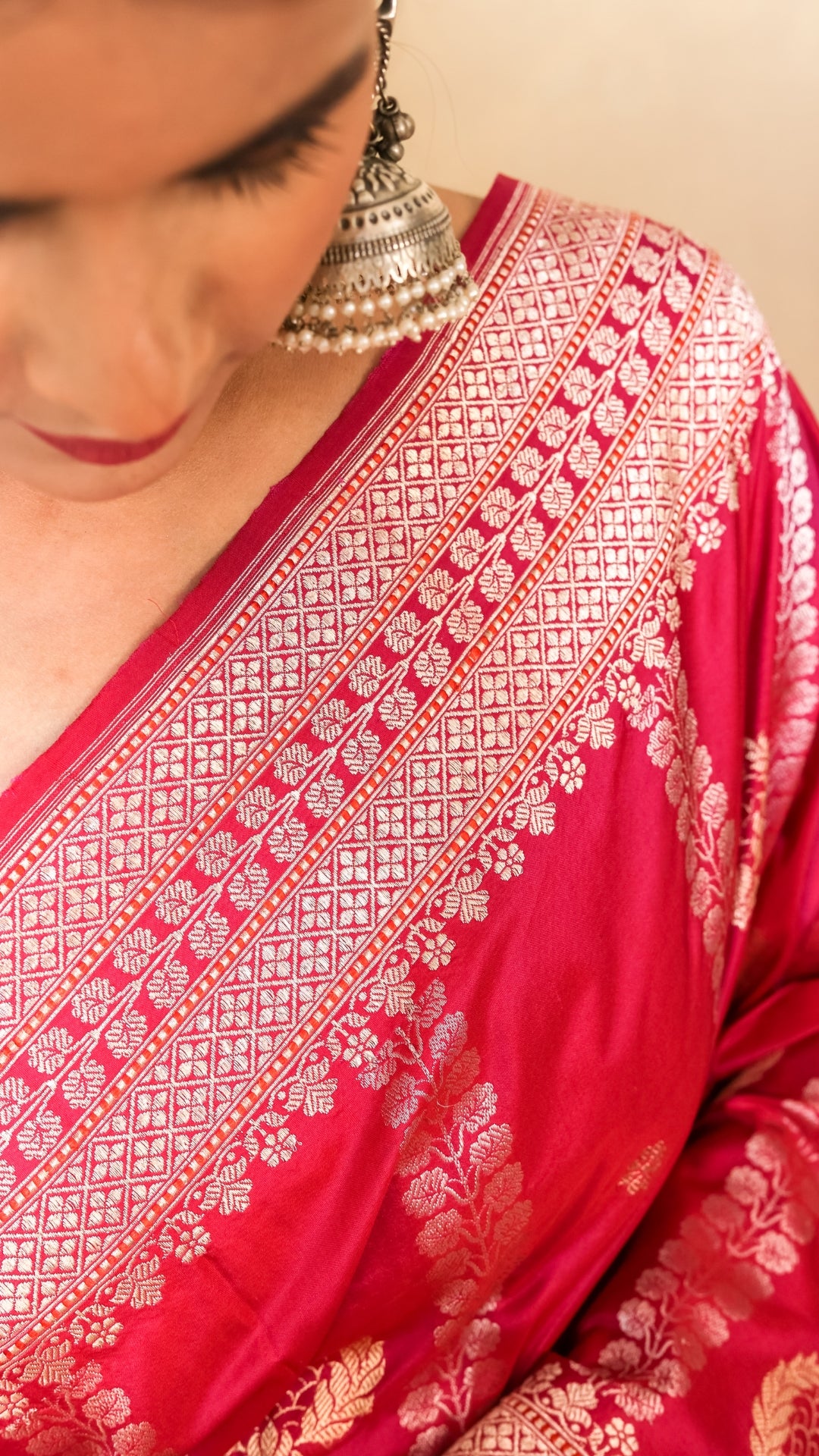 Purple Plum Katan Mashru Silk