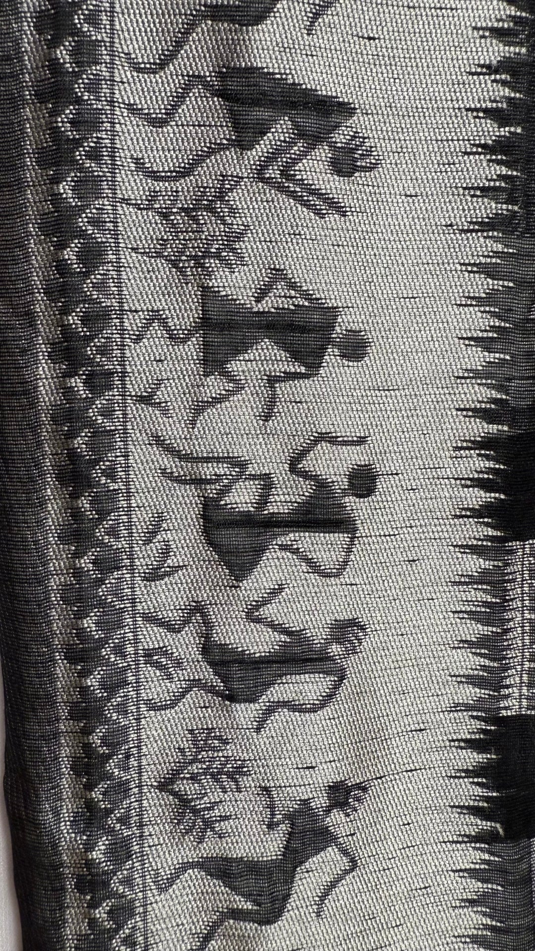 Banarashe Black & Silver Banarasi Georgette Saree with Gota Dandiya prints Motifs