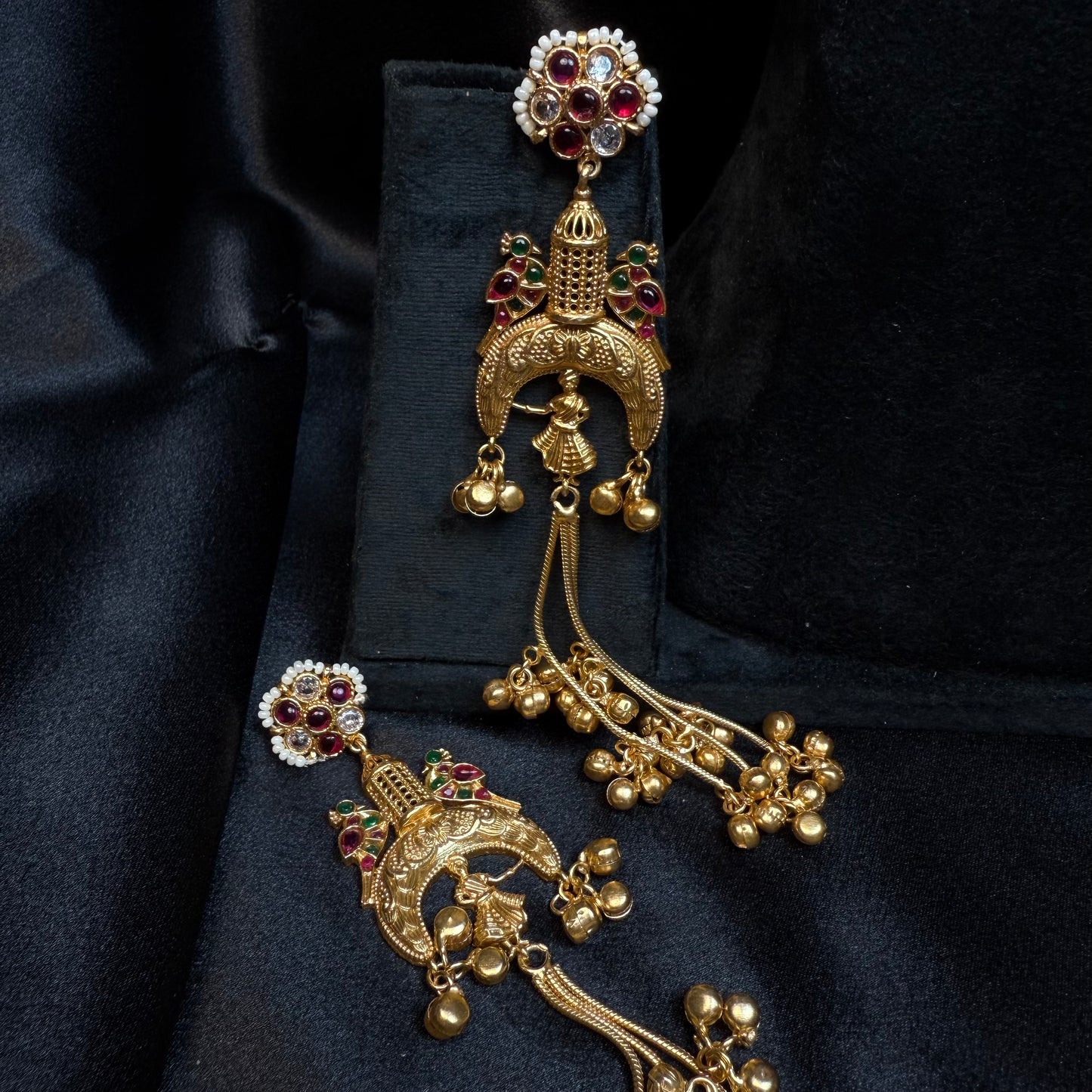 Kashmiri royal Jhumka Earrings Multicolor