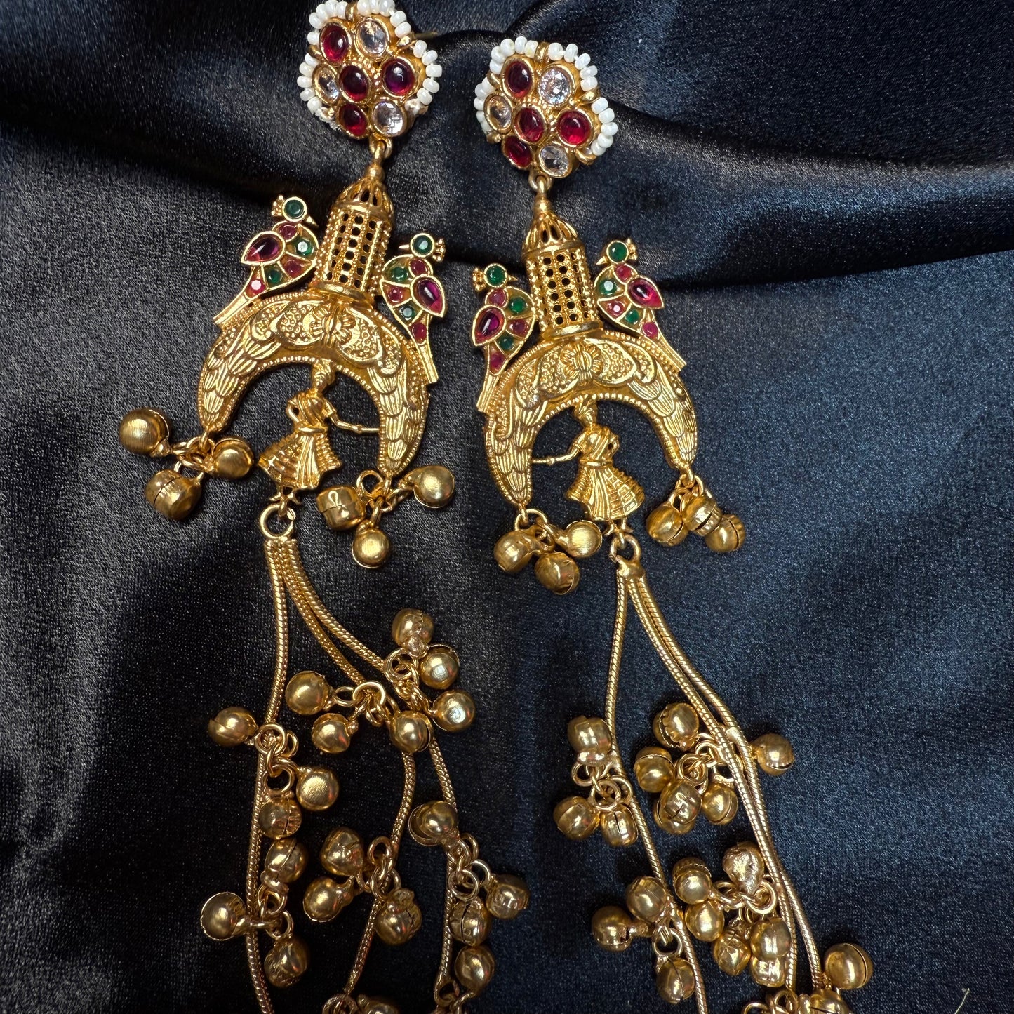 Kashmiri royal Jhumka Earrings Multicolor