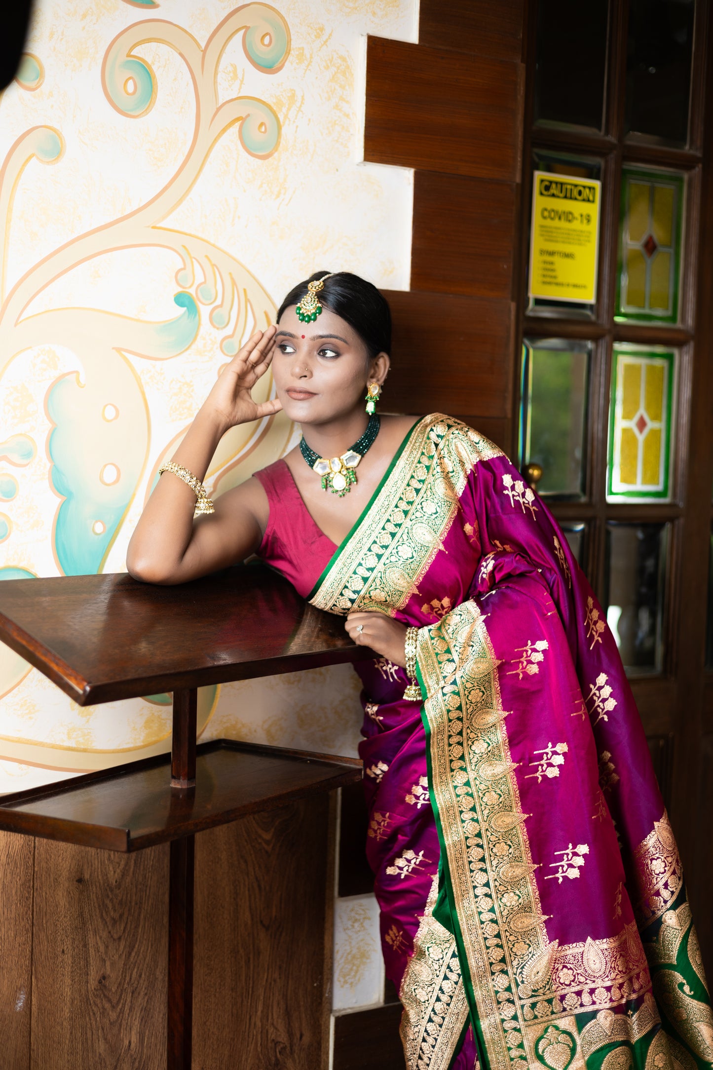 Glamorous Purple Banarasi Saree – Party Wear Edition