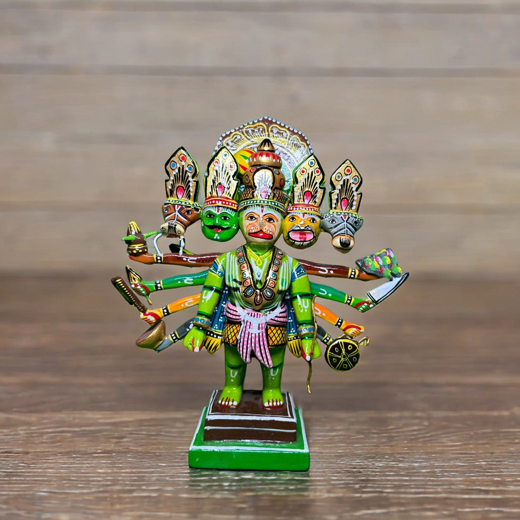 Wooden Handicraft Panchmukhi Hanuman