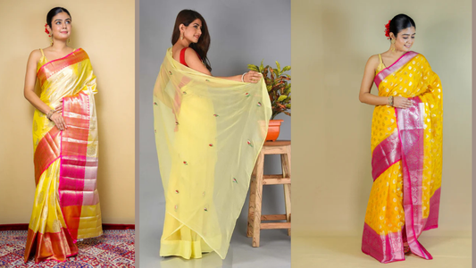 Buy Trending Sarees for Haldi Function – Celebrate in Style with Banarshe