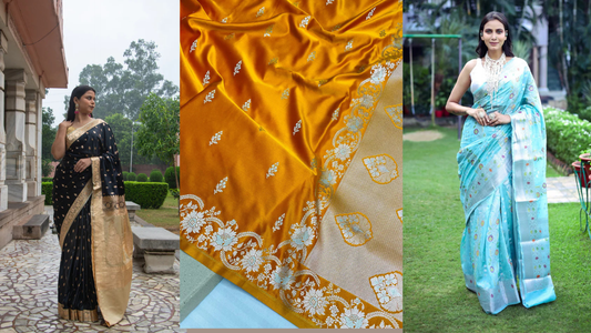 Banarasi Mashru Silk Sarees – Buy Authentic Handwoven Designer Collection Online | Banarashe