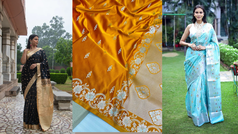 Banarasi Mashru Silk Sarees – Buy Authentic Handwoven Designer Collection Online | Banarashe