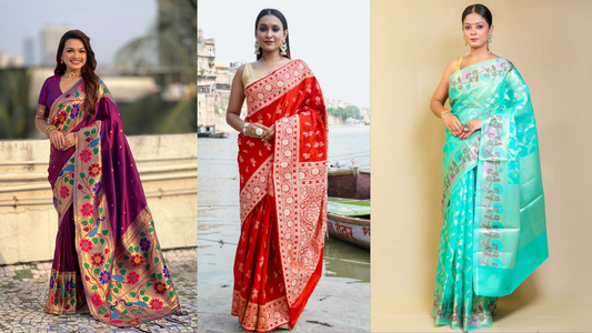 Buy Designer Wedding Sarees & Latest Bridal Saree Collection  2026 by Banarashe