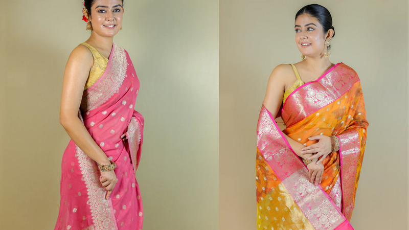 Buy Banarasi Organza Sarees Online for Diwali Festival – Add a Touch of Royal Elegance to Your Celebration