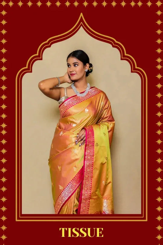 Tissue Banarasi Sarees - Baranashe