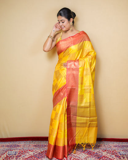 Festive Banarasi Silk Saree with Blouse Piece