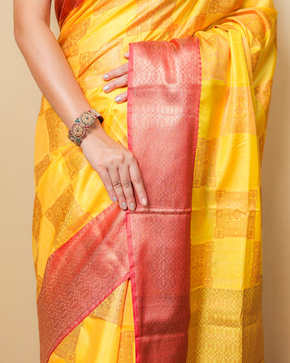 Festive Banarasi Silk Saree with Blouse Piece