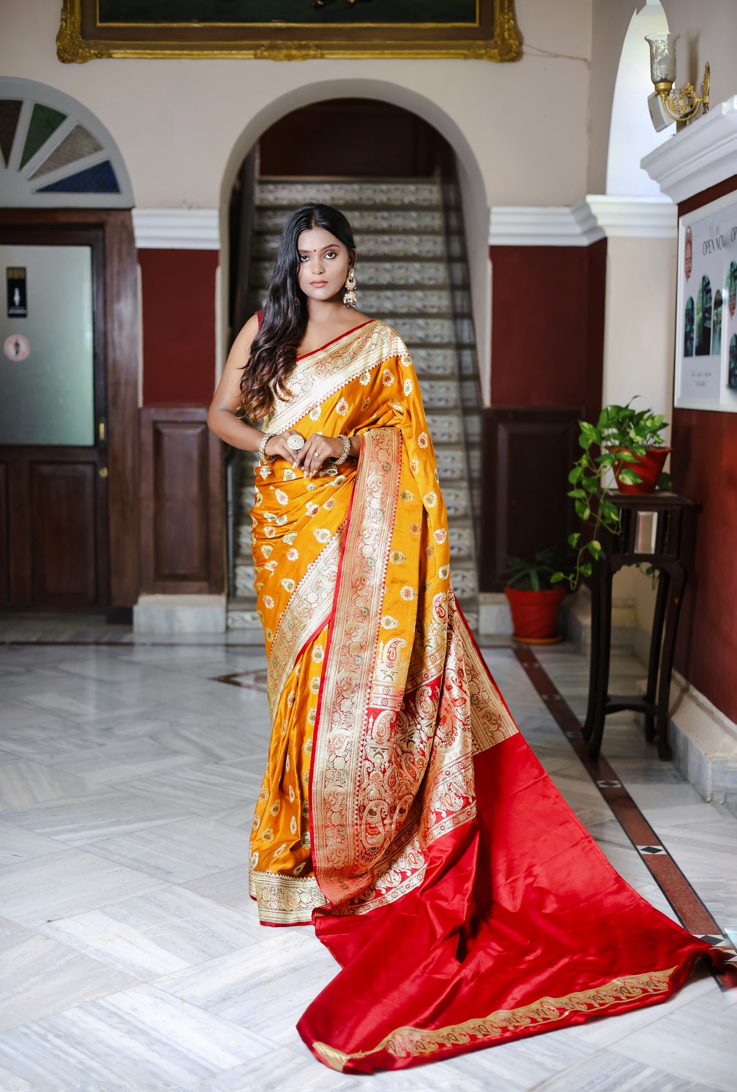 Golden Grace – Pure Handloom Banarasi Zari Saree
