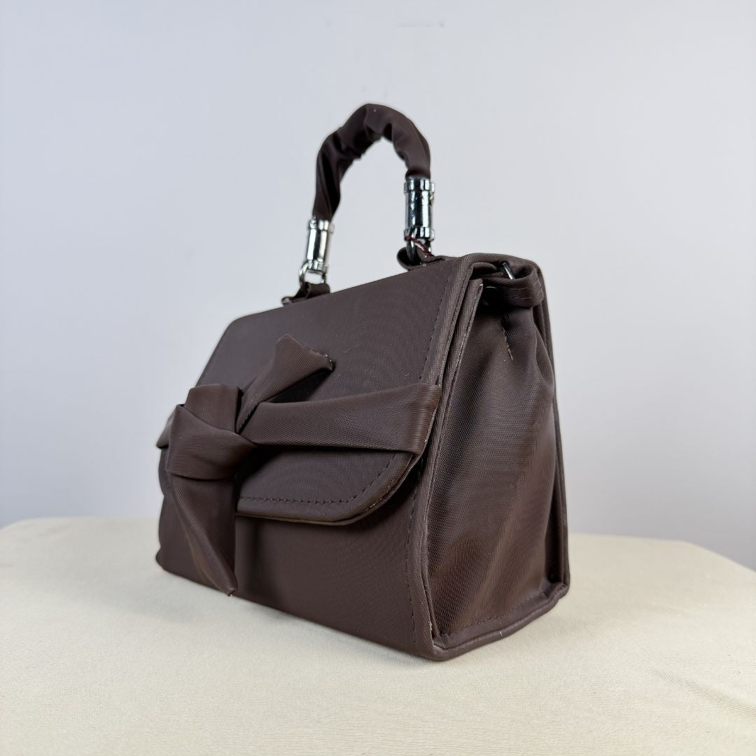 Brown Bow Sling Bag for Women