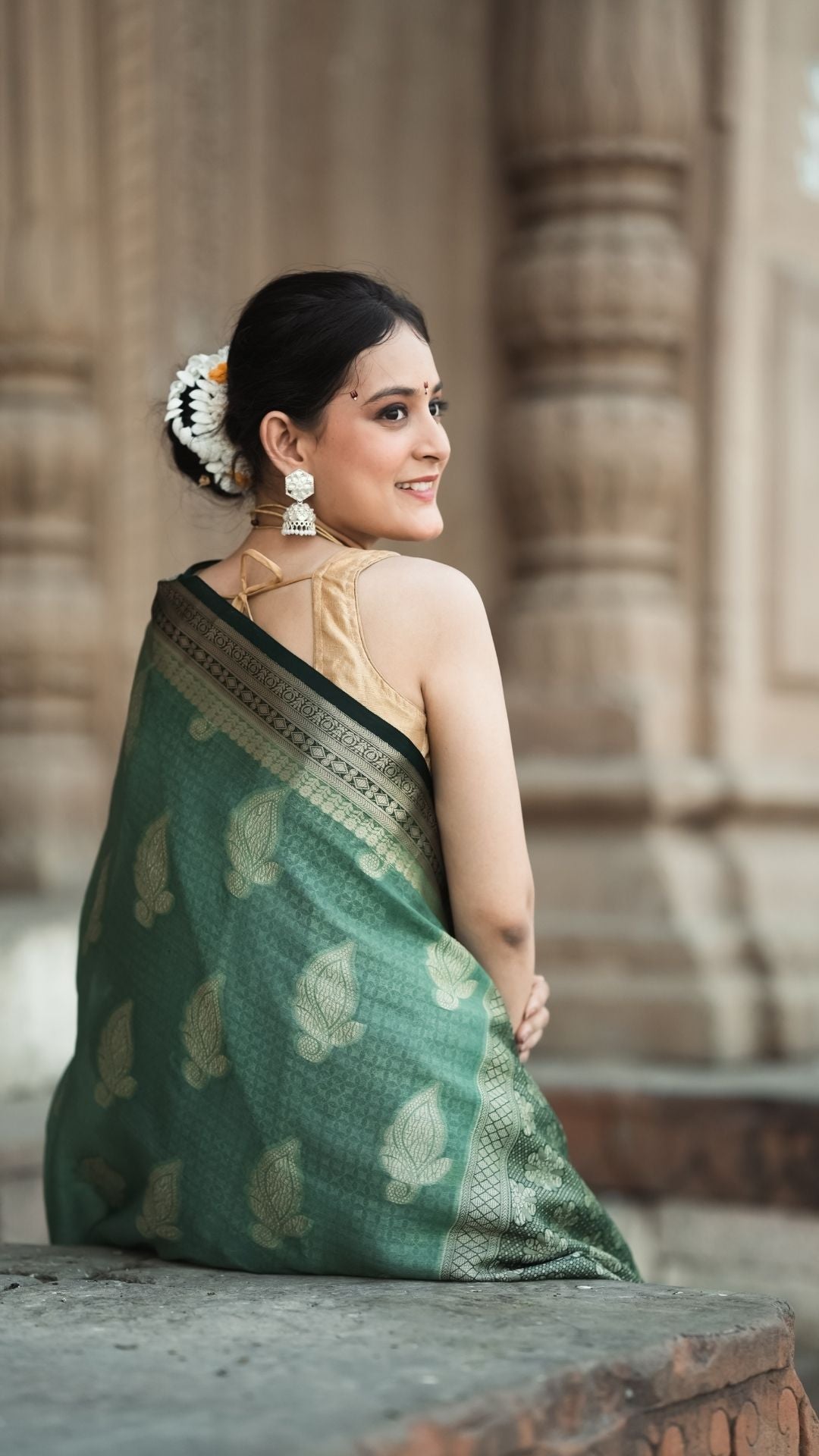 Vridhi – Sage Elegance in Silk