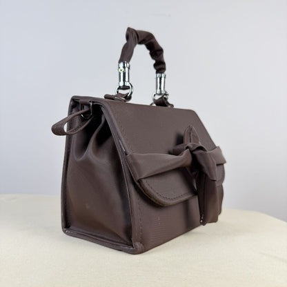 Brown Bow Sling Bag for Women