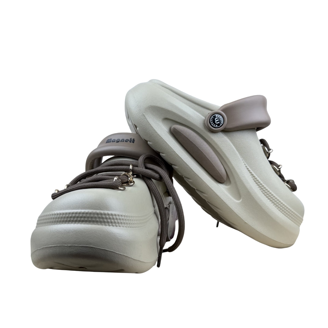Magnett Women's Chunky Platform Clogs with Decorative Laces