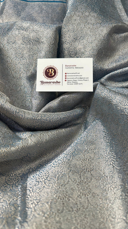Banarashe Handwoven Tissue Blue Banarasi Saree