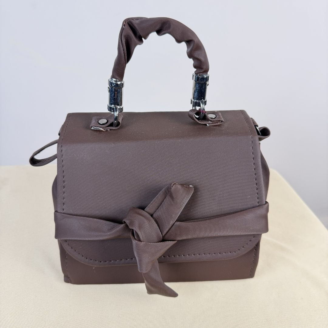 Brown Bow Sling Bag for Women