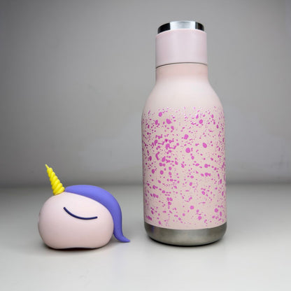Pink Unicorn Stainless Steel Insulated Water Bottle with Straw Leakproof Hot & Cold