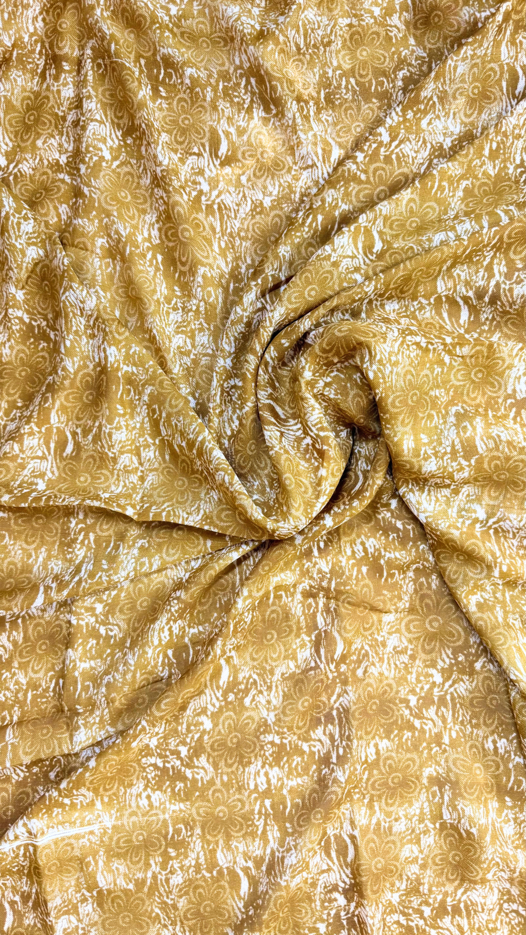 Folor Print Banarasi Georgette Saree (Yellow)