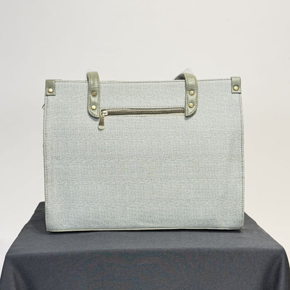 Fendi Roma Grey Canvas Tote Bag for Women