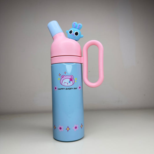 Pink Stainless Steel Insulated Tumbler with Handle & Straw | Leakproof Hot & Cold