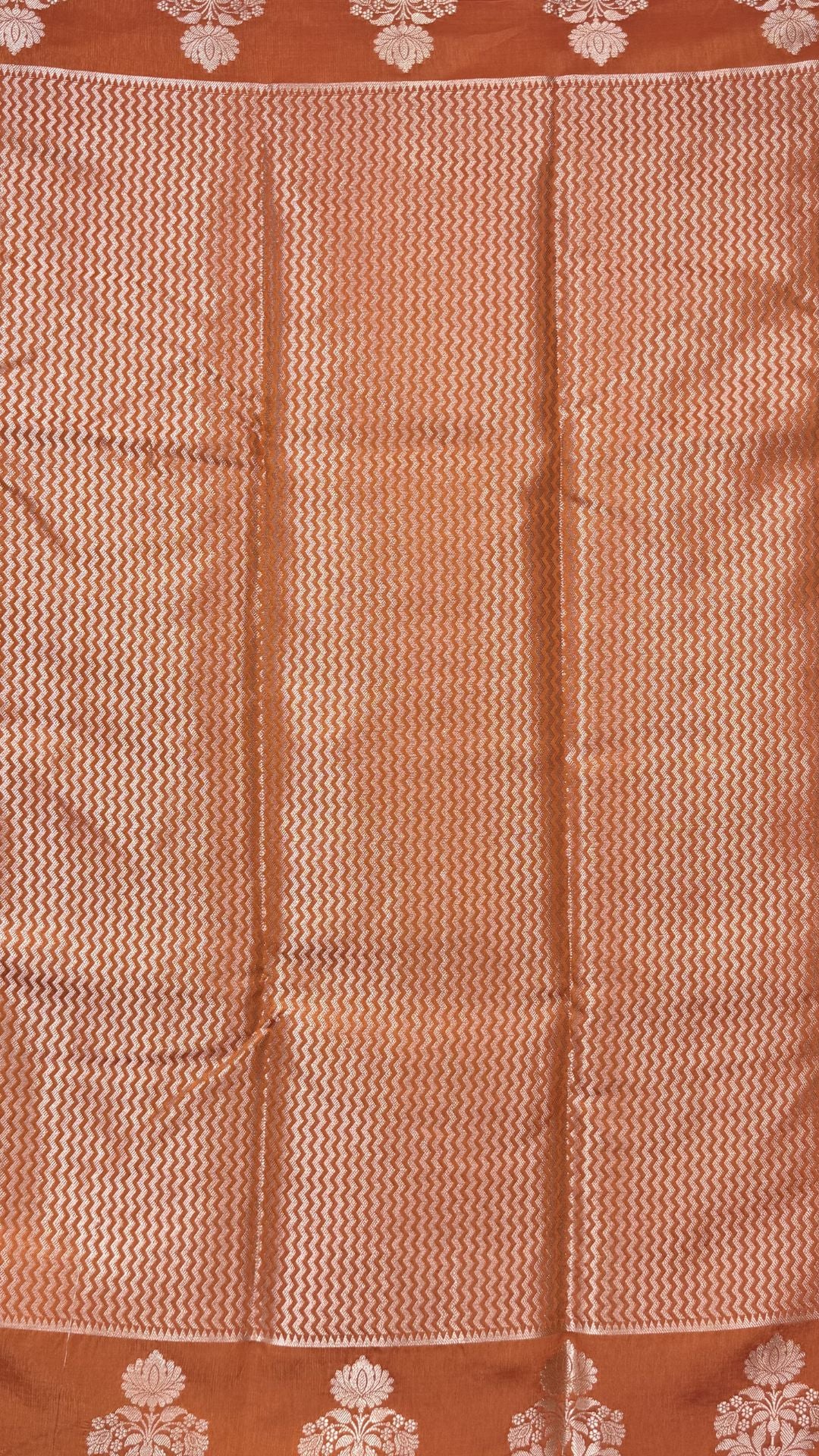 Rust Orange Raw Mango Silk Saree