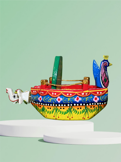 Lacquer Wooden Boat Or Nauka Vihar Naav for Home Decor
