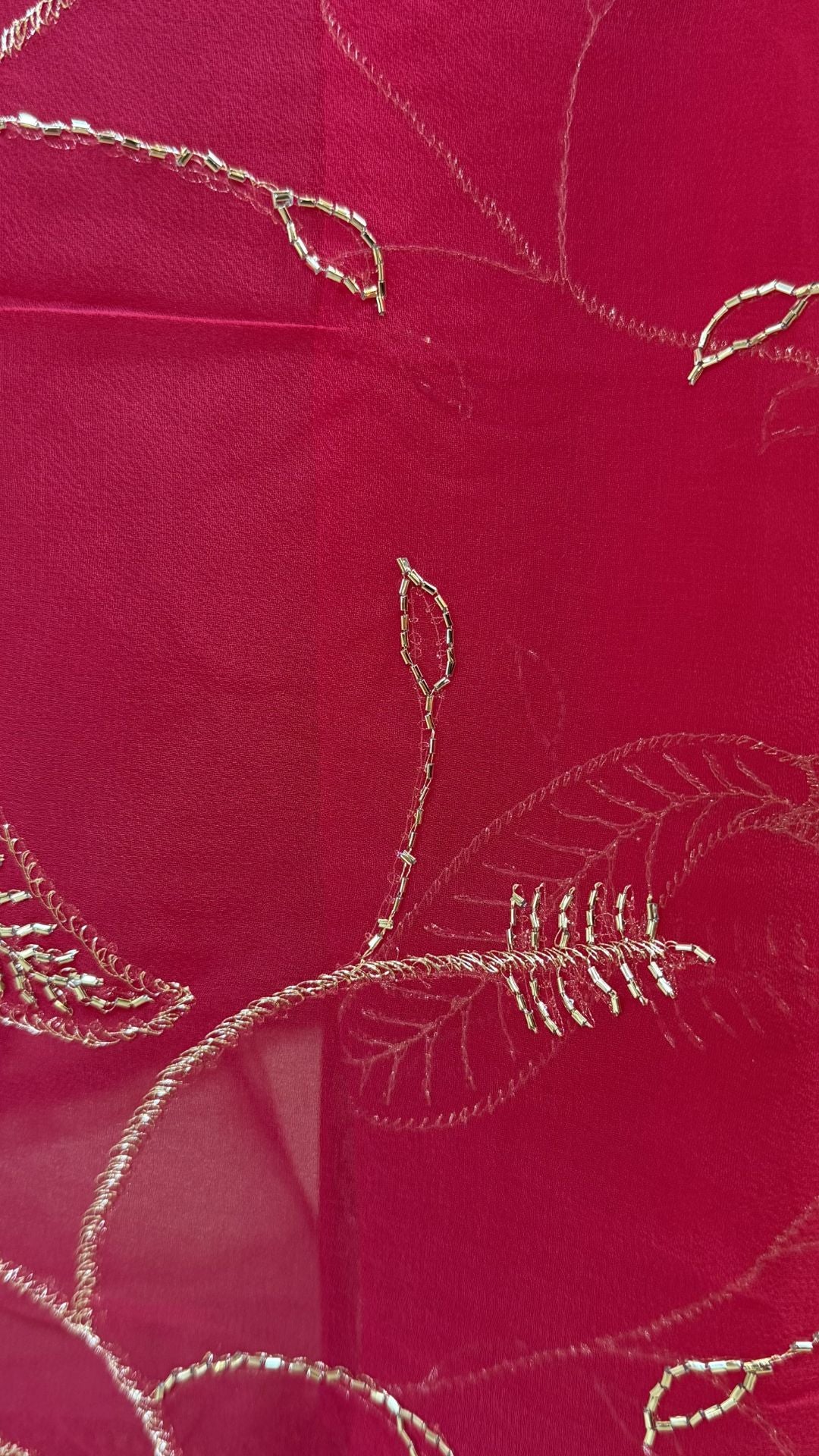 Red Chiffon Saree for Women