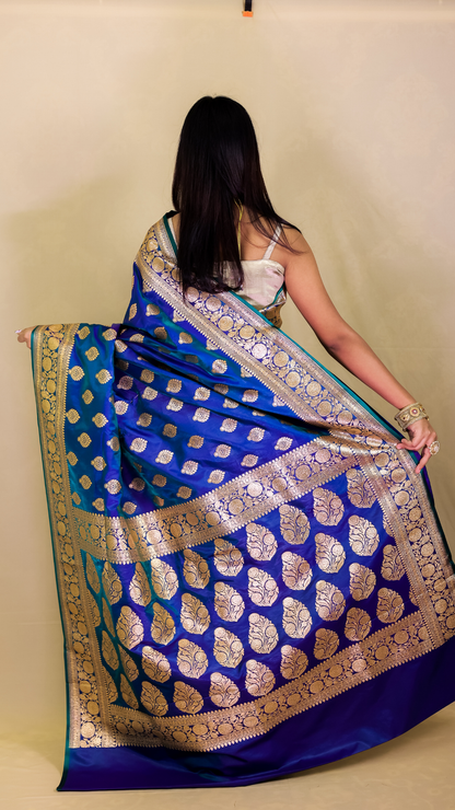 Neel kamal Katan Silk Banarasi Saree