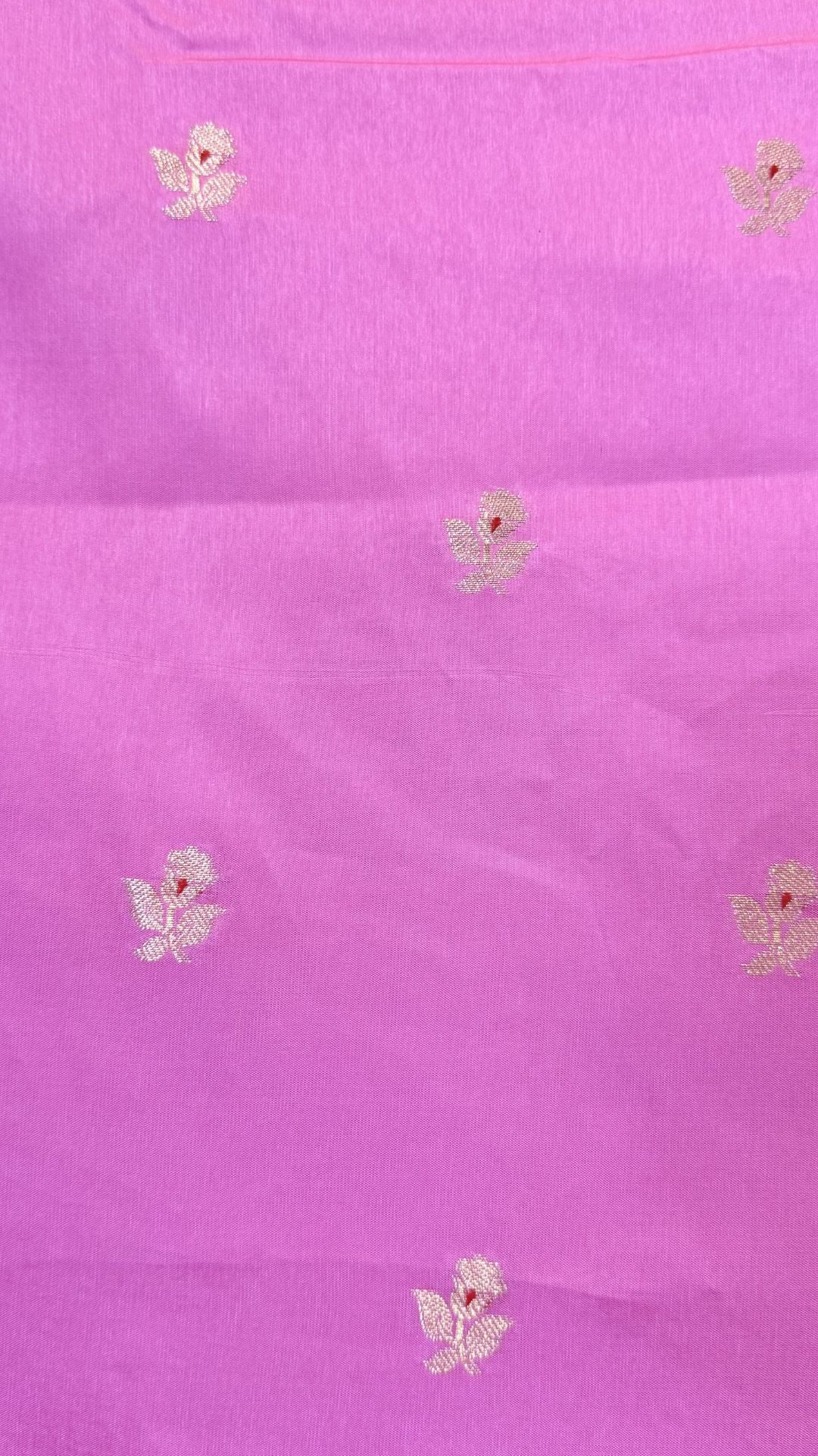 Baby Pink Raw Mango Silk Saree