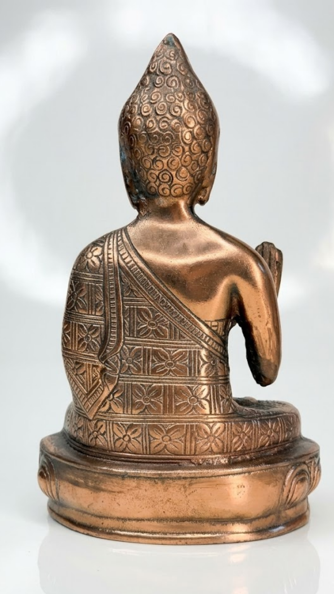 Antique Brass Buddha Statue – Meditating Buddha Idol for Home Décor & Pooja