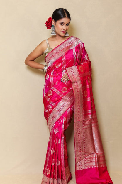 Purple Plum Katan Mashru Silk