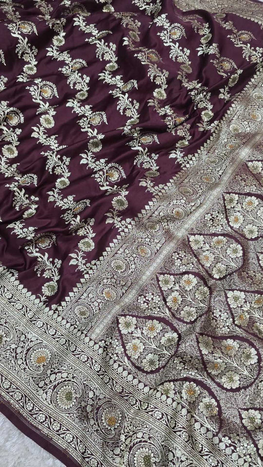 Banarasi Katan Silk Saree with Swarovski Work
