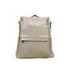 Elegant Beige Leatherette Backpack for Women