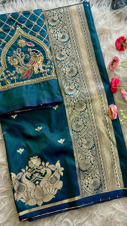 Royal Blue Paithani Silk Saree