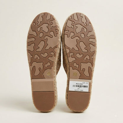 Banarashe Gold Embellished Slip-On Mules