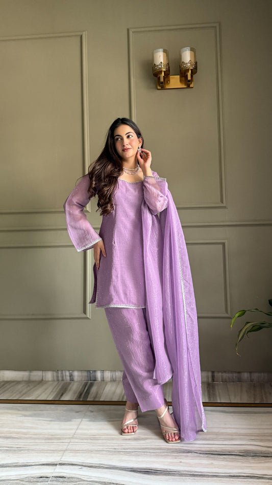 Special Crunchy Silk Farshi Salwar Suit Set