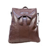 Elegant Brown Leatherette Backpack for Women