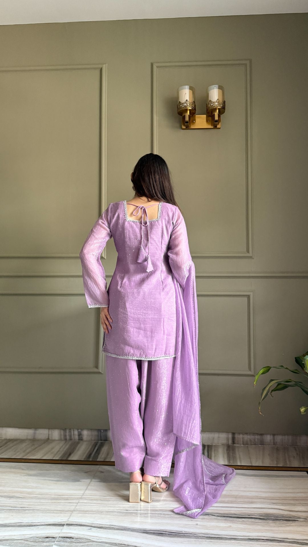 Special Crunchy Silk Farshi Salwar Suit Set