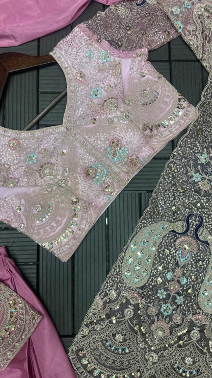 Ready-to-Wear Heavy Crepe Saree with Fully Stitched Sequin Blouse (Up to Size 42)